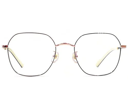 Lunettes géométriques en titane noir #BS1924-0370
