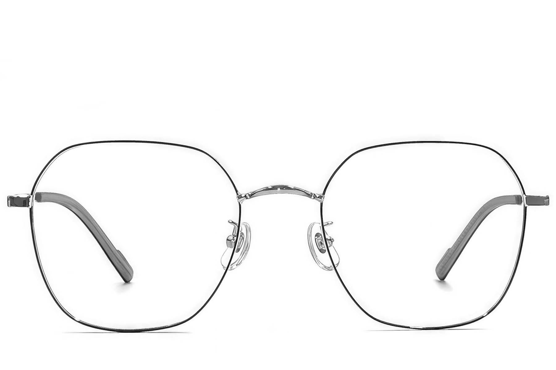 Occhiali geometrici in titanio nero #BS1924-0371