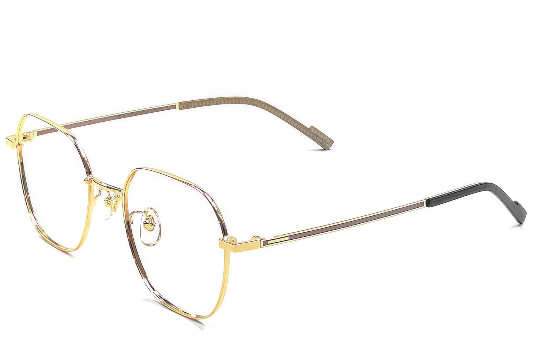 Geometric Golden Titanium Glasses #BS1924-0372