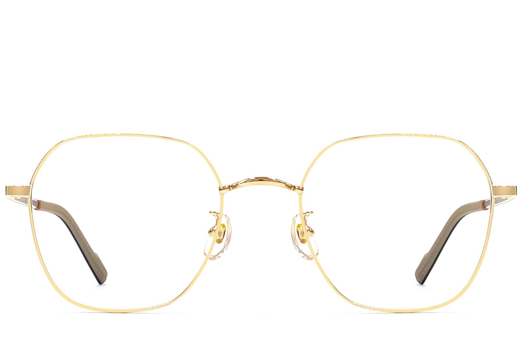 Geometric Golden Titanium Glasses #BS1924-0372