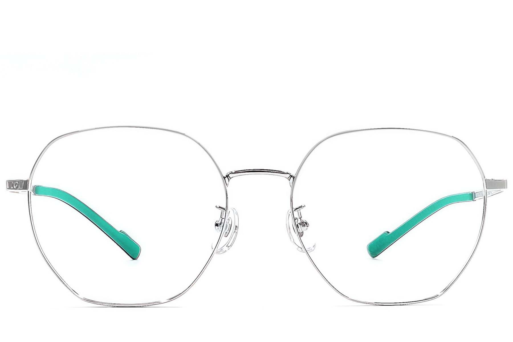 Geometric Silver Titanium Glasses #BS1924-0375