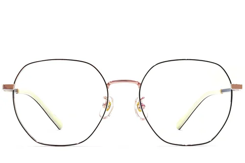 Lunettes géométriques en titane noir #BS1924-0377