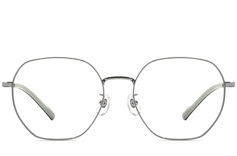 Geometric Grey Titanium Glasses #BS1924-0380