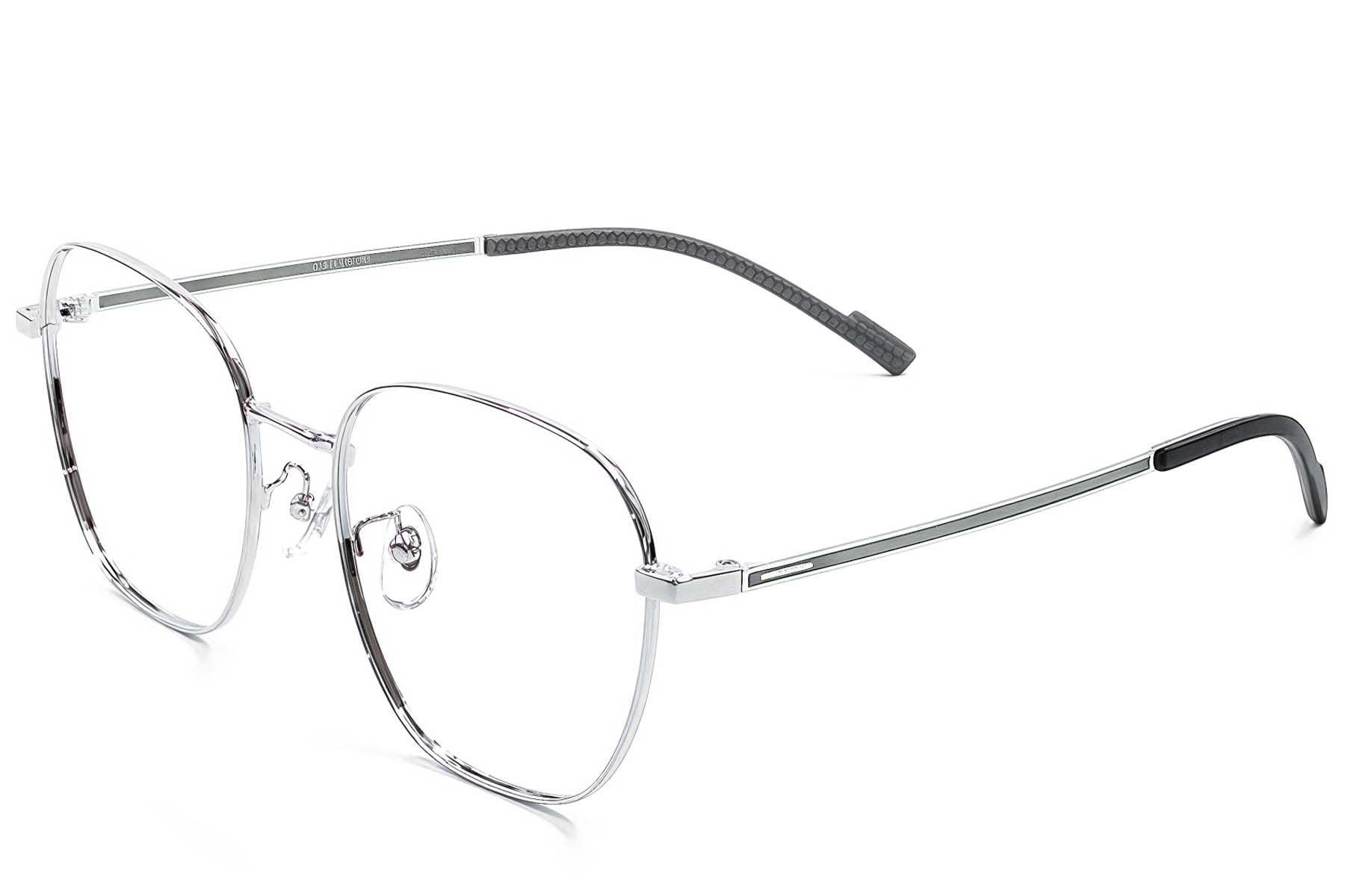 Rectangular Silver Titanium Glasses #BS1924-0382