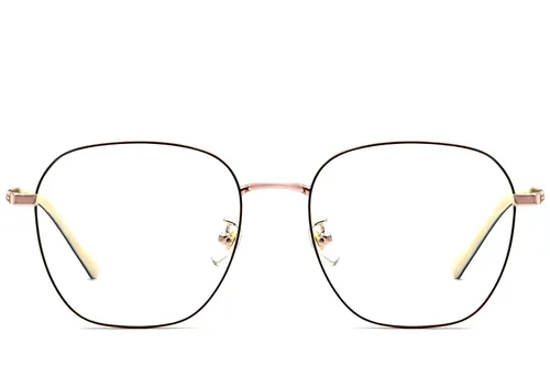 Lunettes rectangulaires en titane noir #BS1924-0384