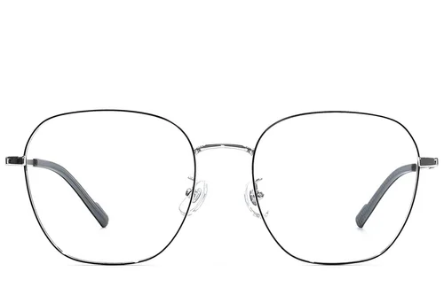 Lunettes rectangulaires en titane noir #BS1924-0385