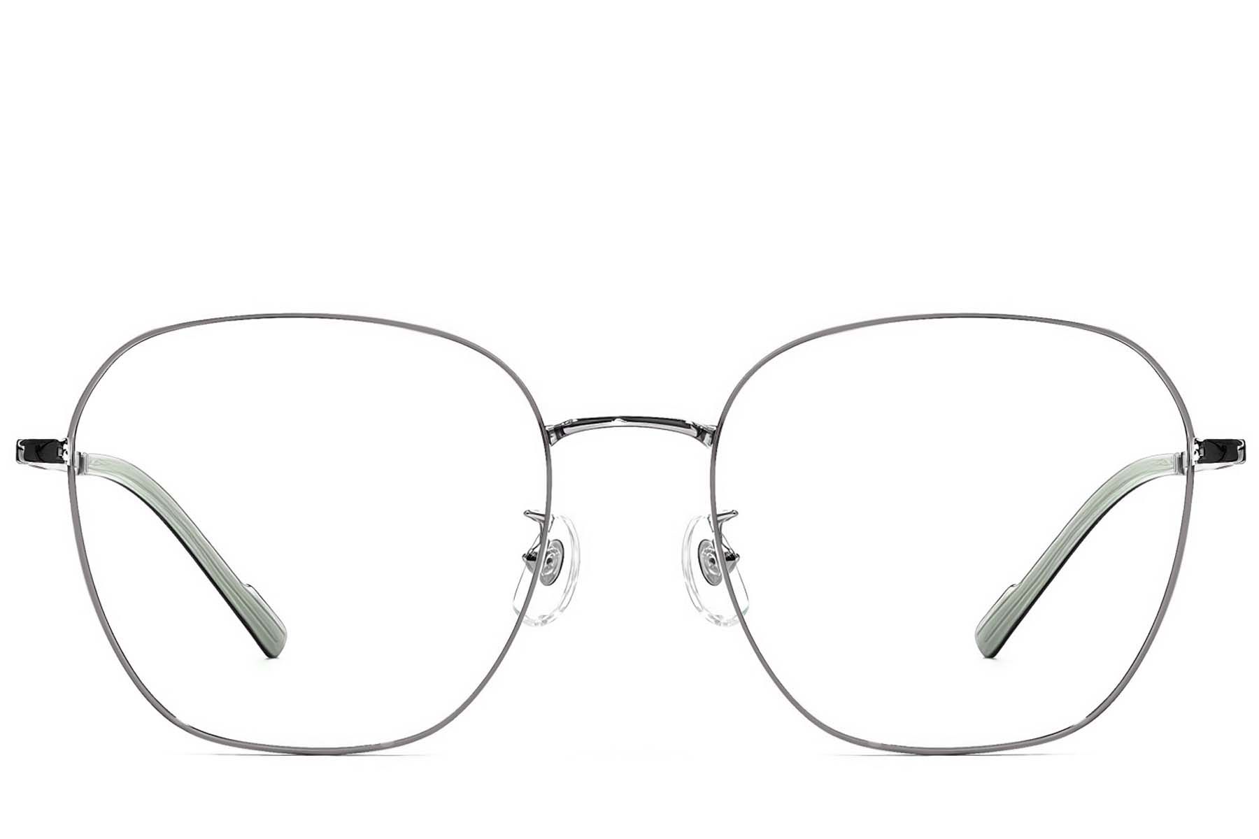 Rectangular Grey Titanium Glasses #BS1924-0387