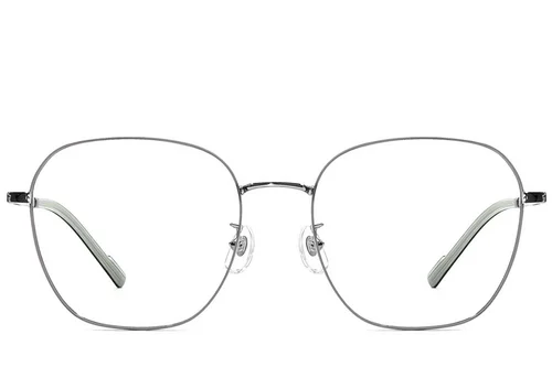 Lunettes rectangulaires en titane gris #BS1924-0387