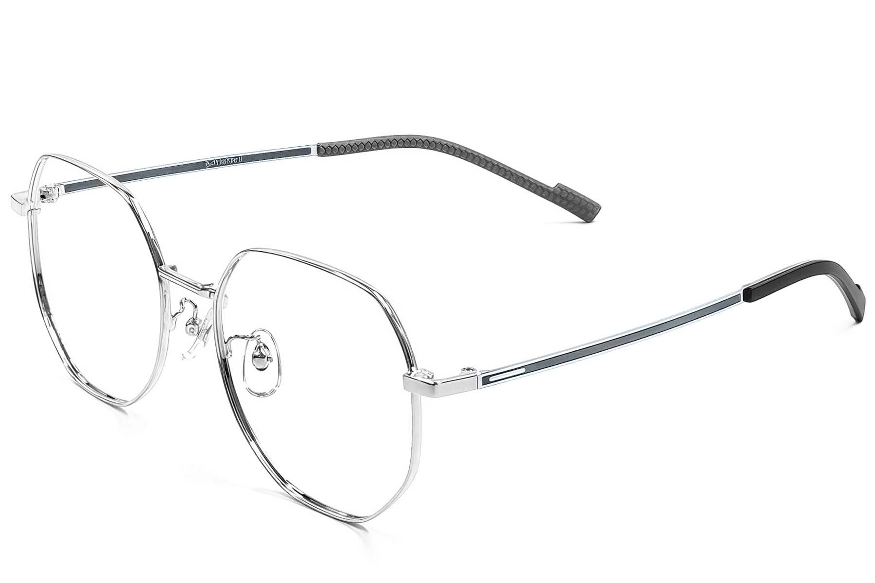 Geometric Silver Titanium Glasses #BS1924-0389