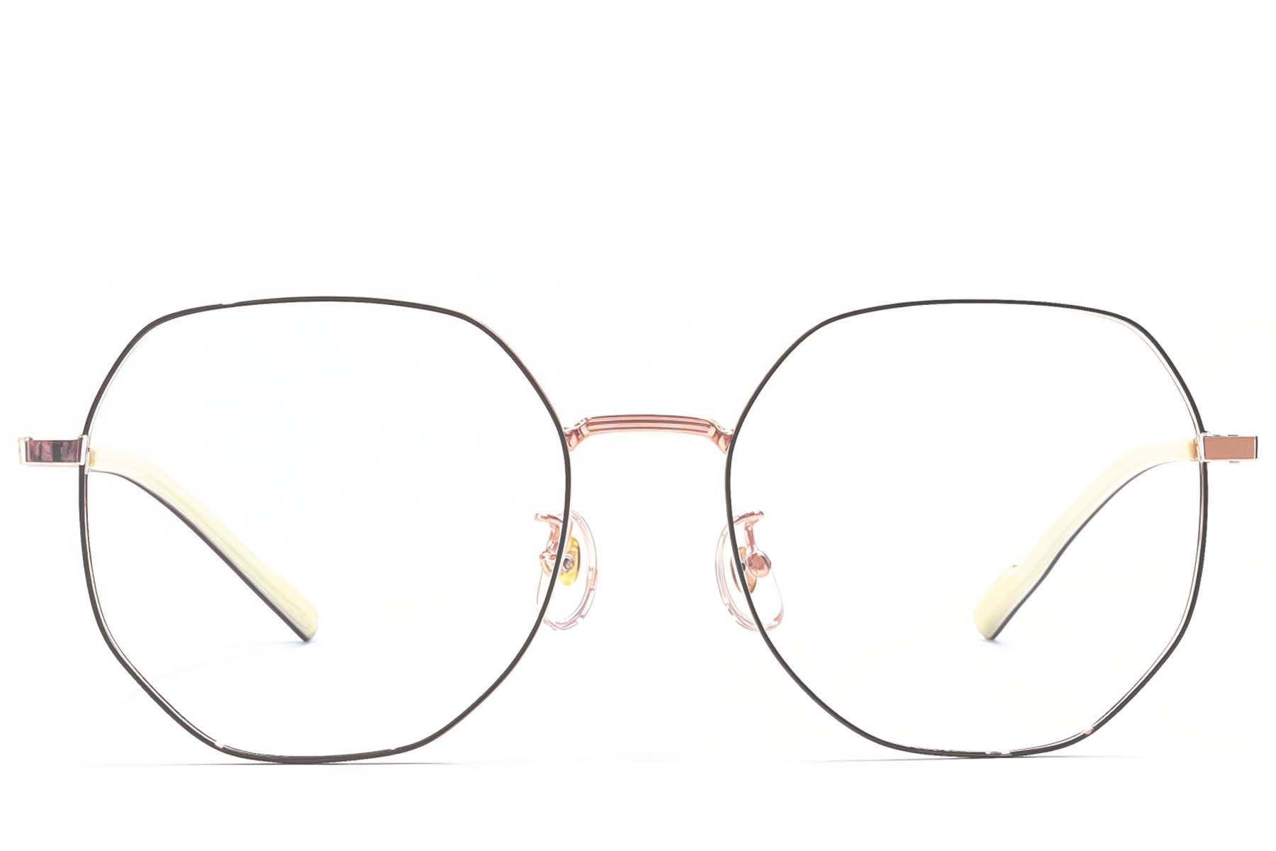 Geometric Black Titanium Glasses #BS1924-0391