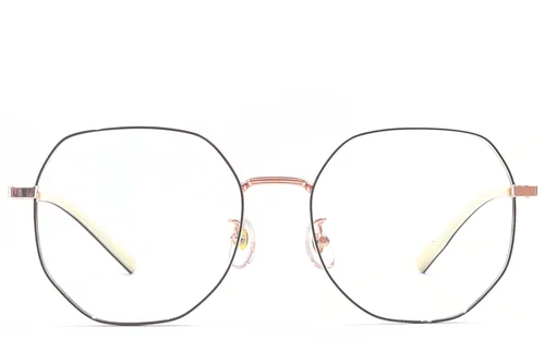 Lunettes géométriques en titane noir #BS1924-0391