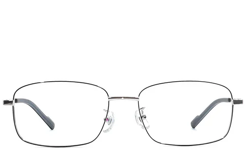 Lunettes rectangulaires en titane noir #BS1924-0398