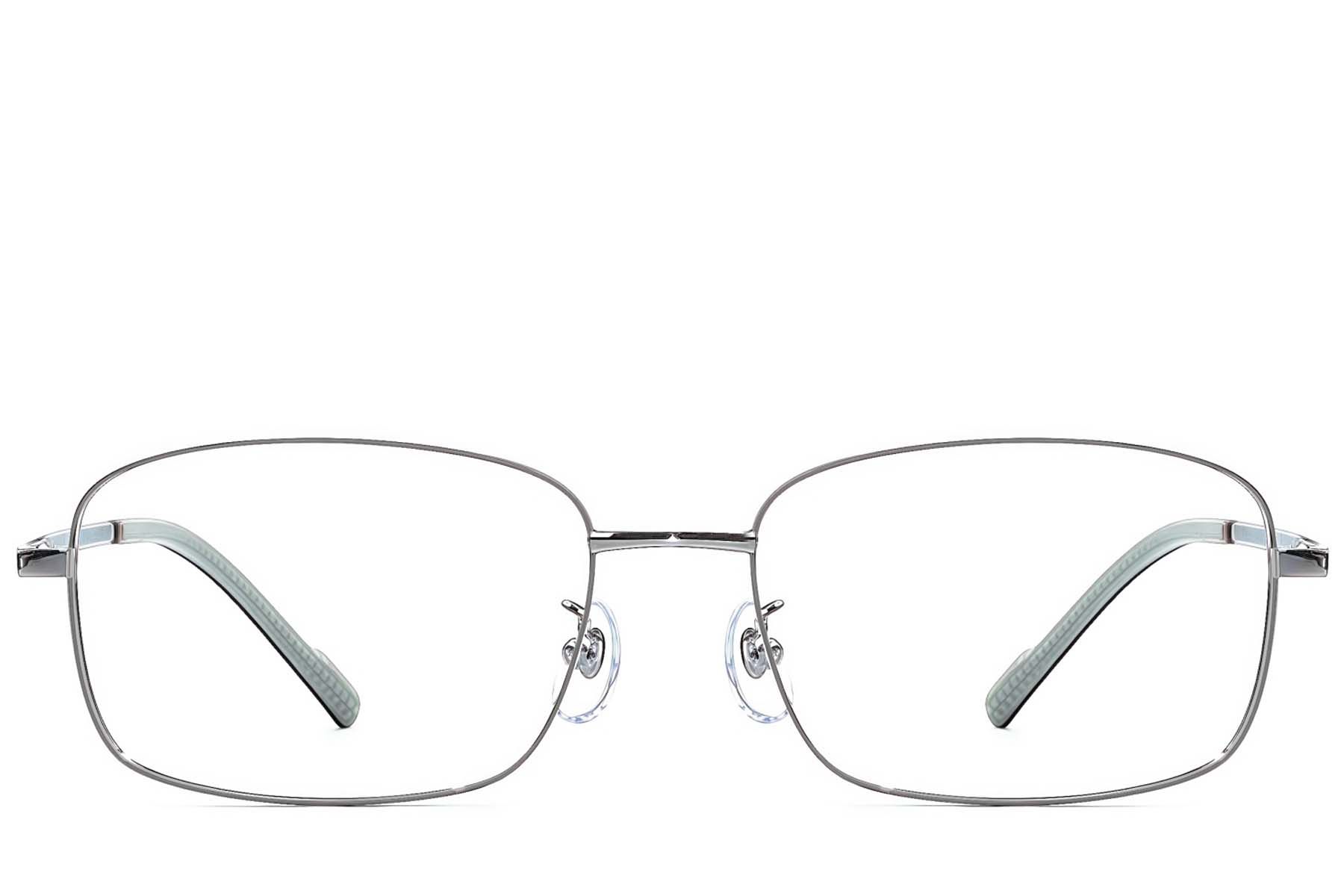 Rectangular Grey Titanium Glasses #BS1924-0399