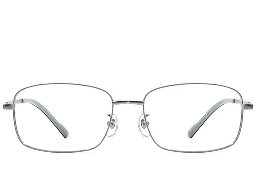 Lunettes rectangulaires en titane gris #BS1924-0399