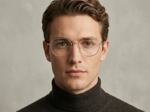 Lunettes ovales en titane rose #BS1924-0400