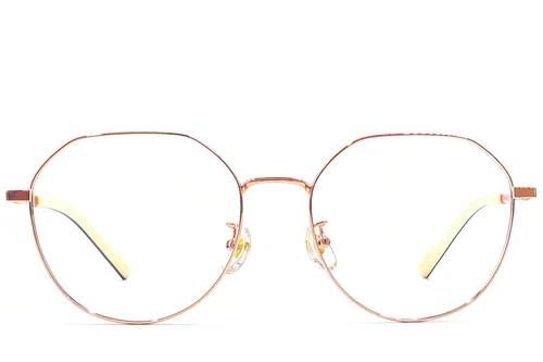 Lunettes ovales en titane rose #BS1924-0400