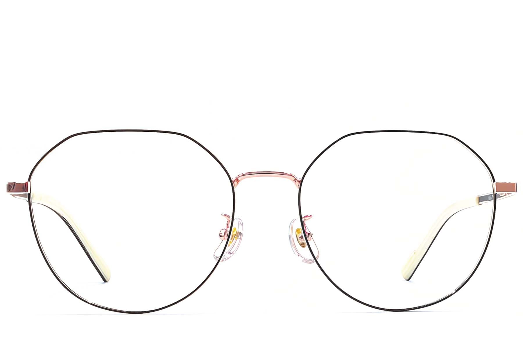 Ovale schwarze Titanbrille #BS1924-0403