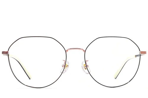 Lunettes ovales en titane noir #BS1924-0403