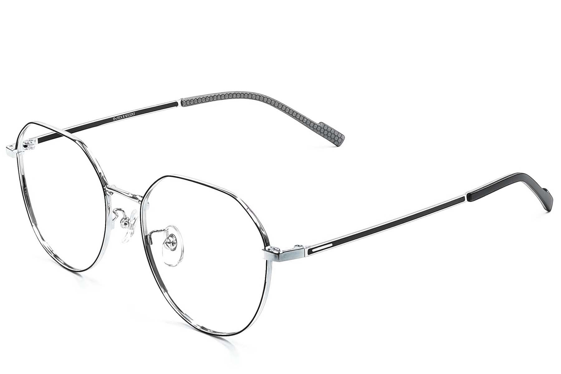 Oval Black Titanium Glasses #BS1924-0404