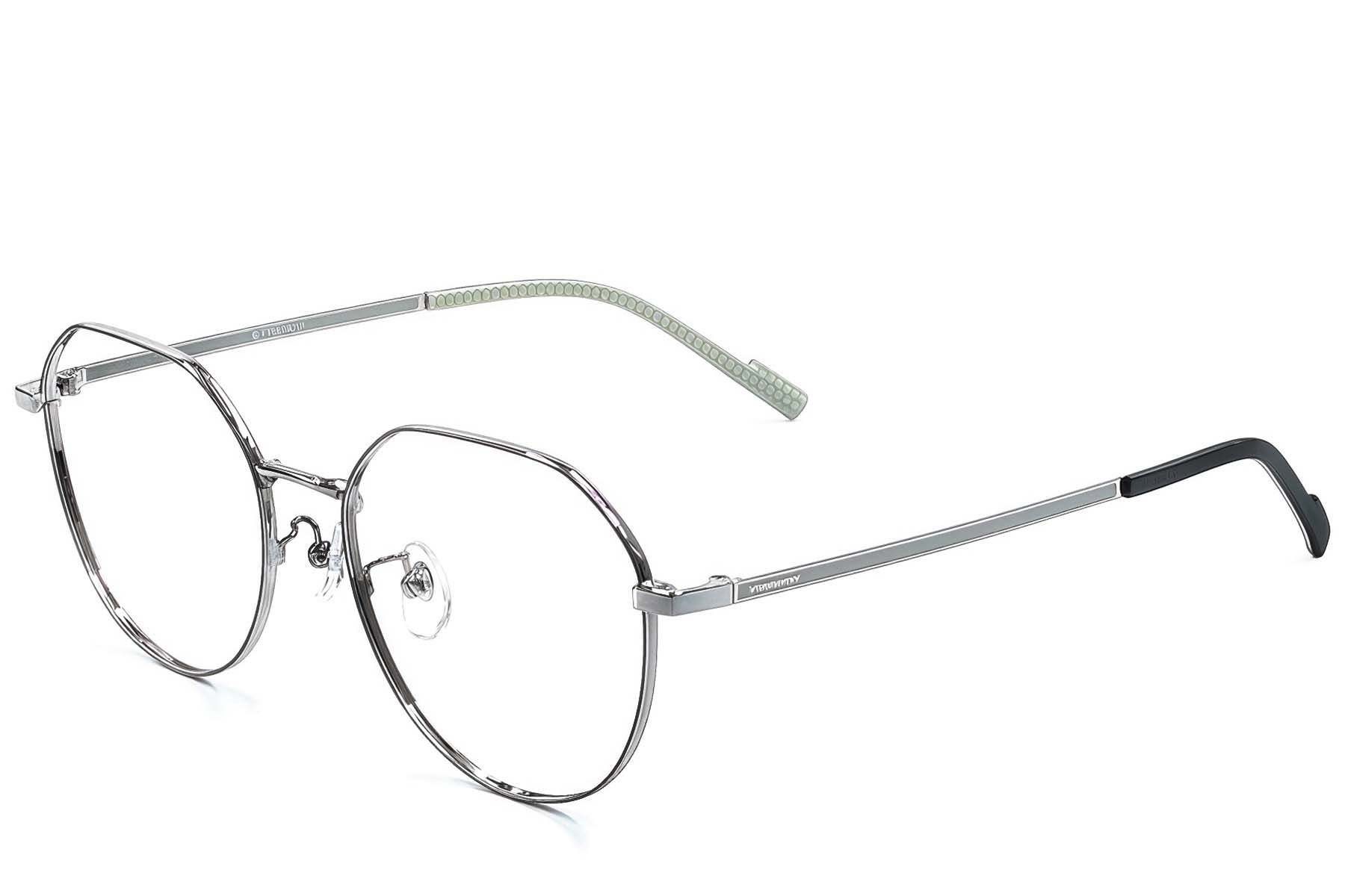 Oval Grey Titanium Glasses #BS1924-0406