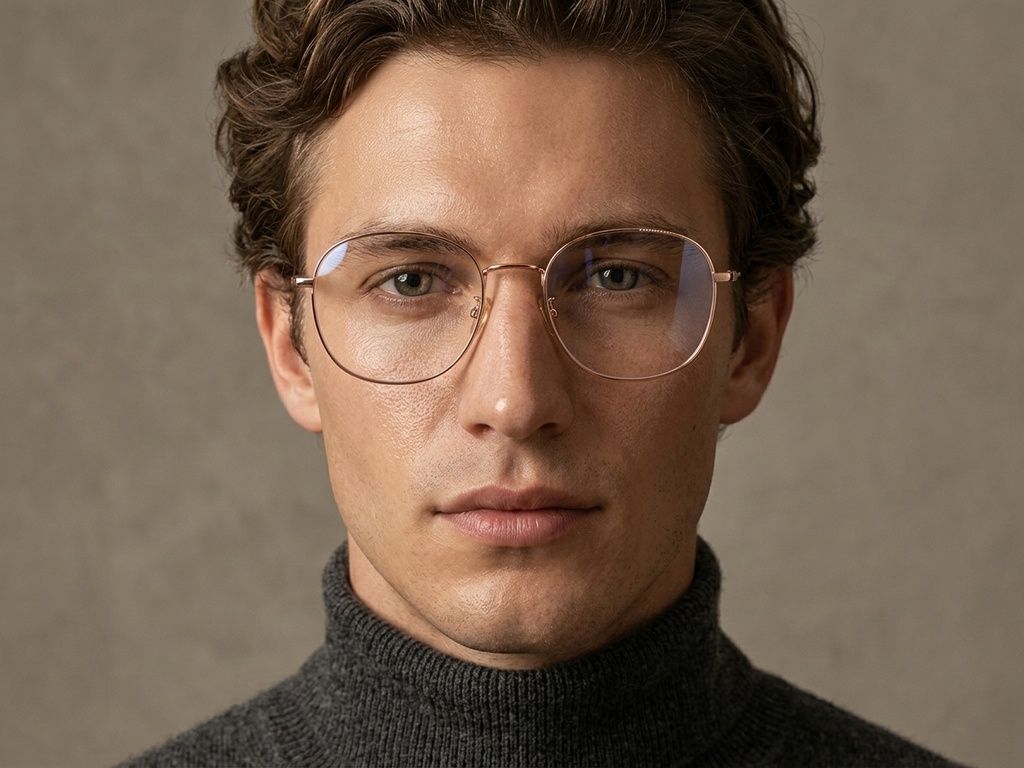 Oval Pink Titanium Glasses #BS1924-0407