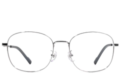 Occhiali ovali in titanio argentato #BS1924-0408