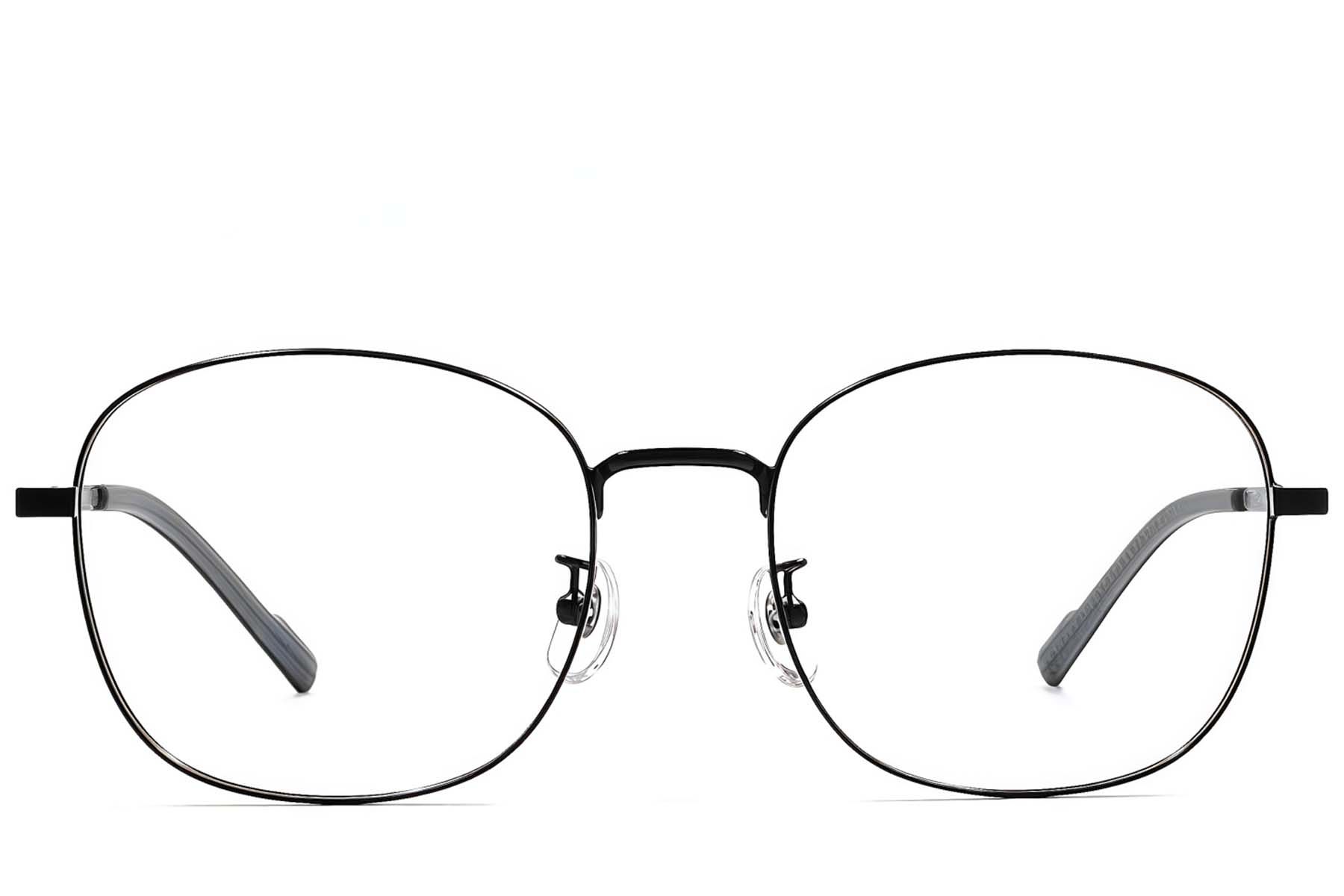 Oval Black Titanium Glasses #BS1924-0409