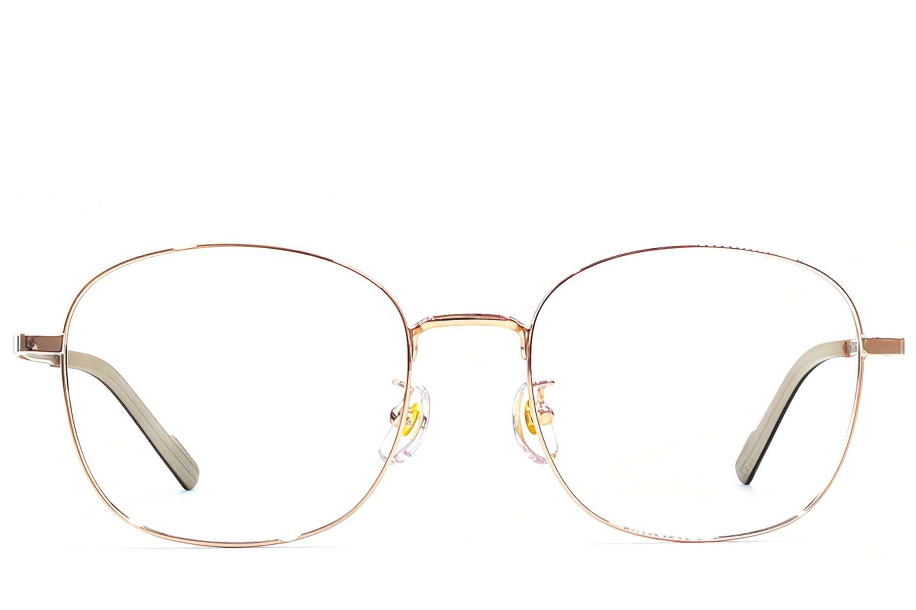 Occhiali ovali in titanio dorato #BS1924-0412