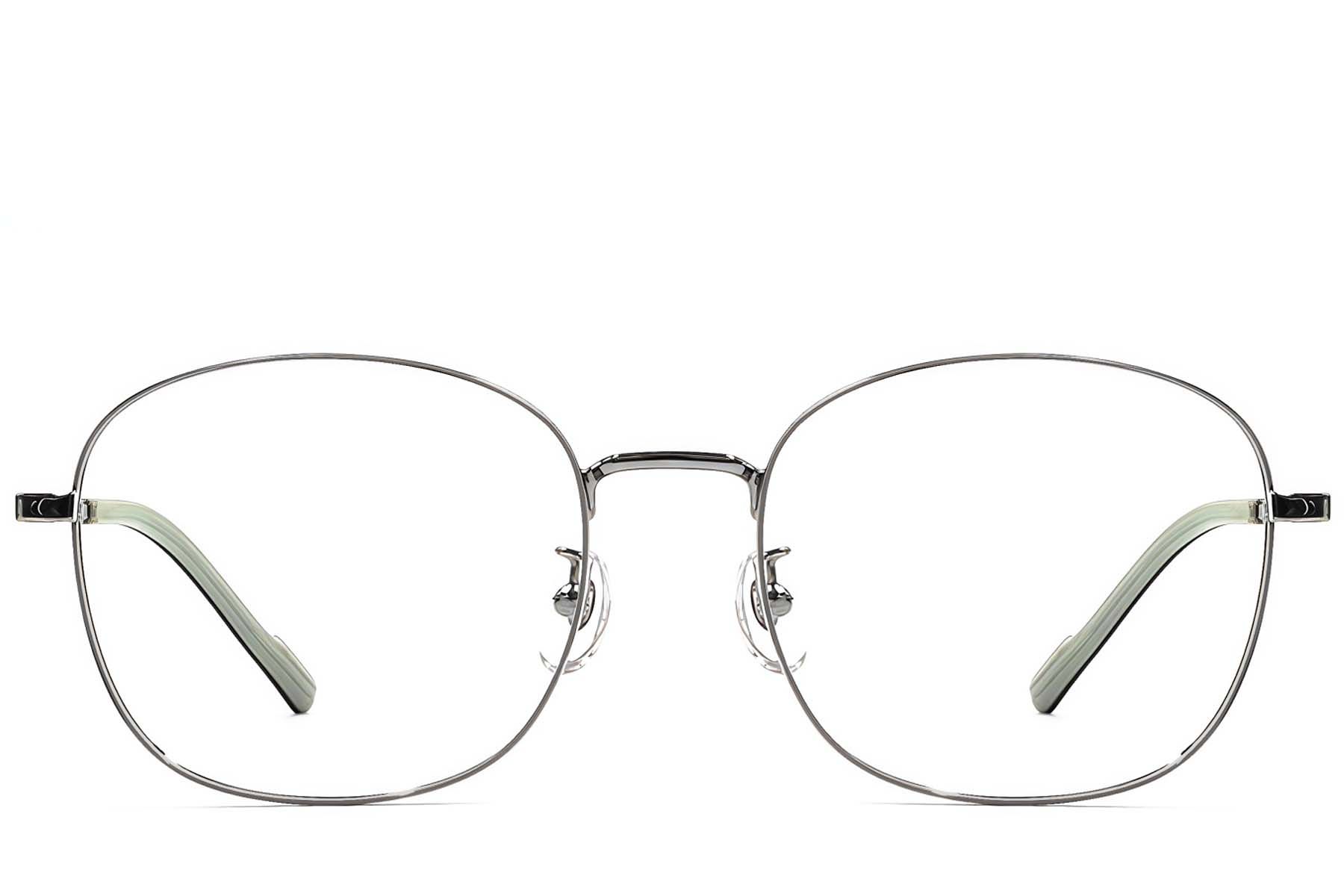 Oval Grey Titanium Glasses #BS1924-0413