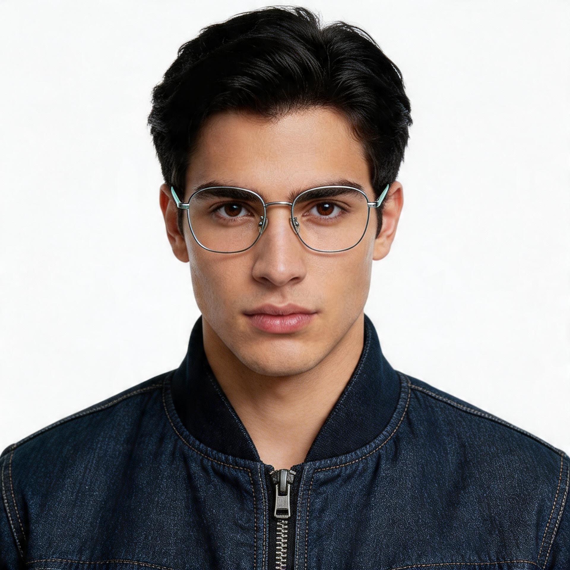 Oval Grey Titanium Glasses #BS1924-0413