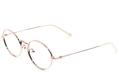 Lunettes ovales en métal rose #BS1924-0414