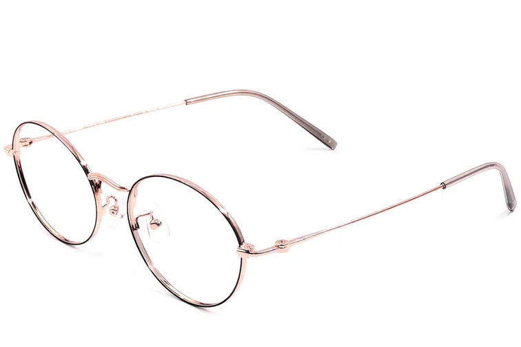 Oval Black Metal Glasses #BS1924-0416
