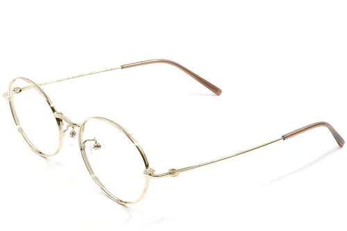 Lunettes ovales en métal doré #BS1924-0418