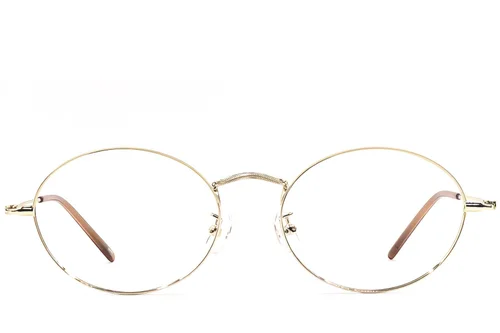 Lunettes ovales en métal doré #BS1924-0418