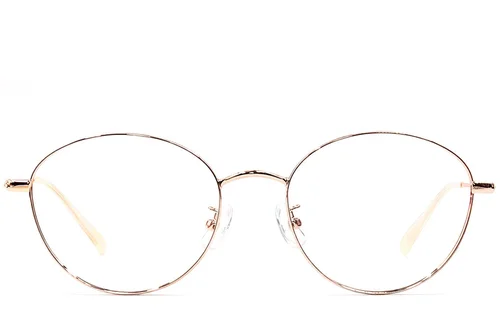 Lunettes ovales en métal rose #BS1924-0421