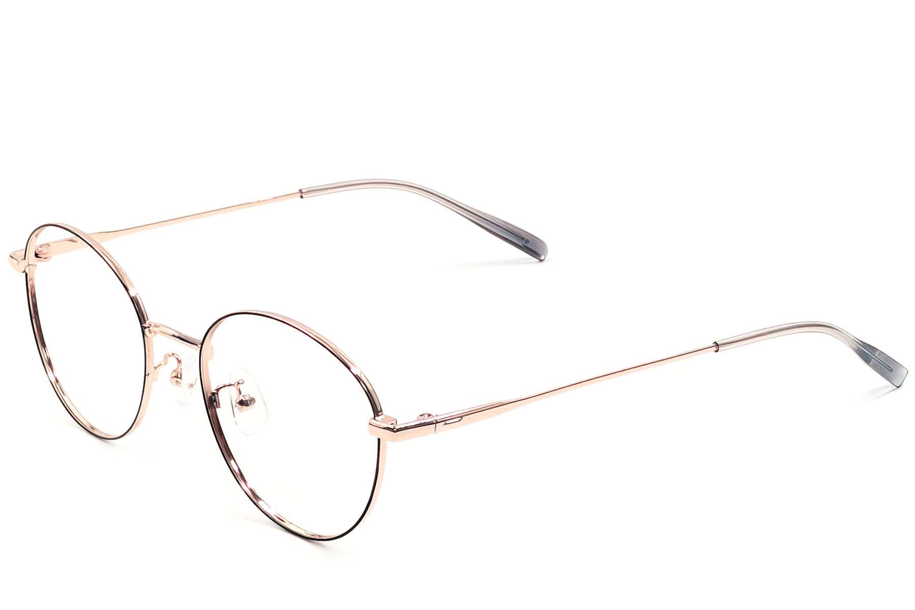 Oval Black Metal Glasses #BS1924-0424