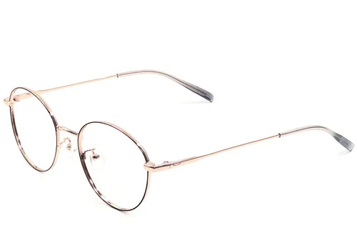 Lunettes ovales en métal noir #BS1924-0424