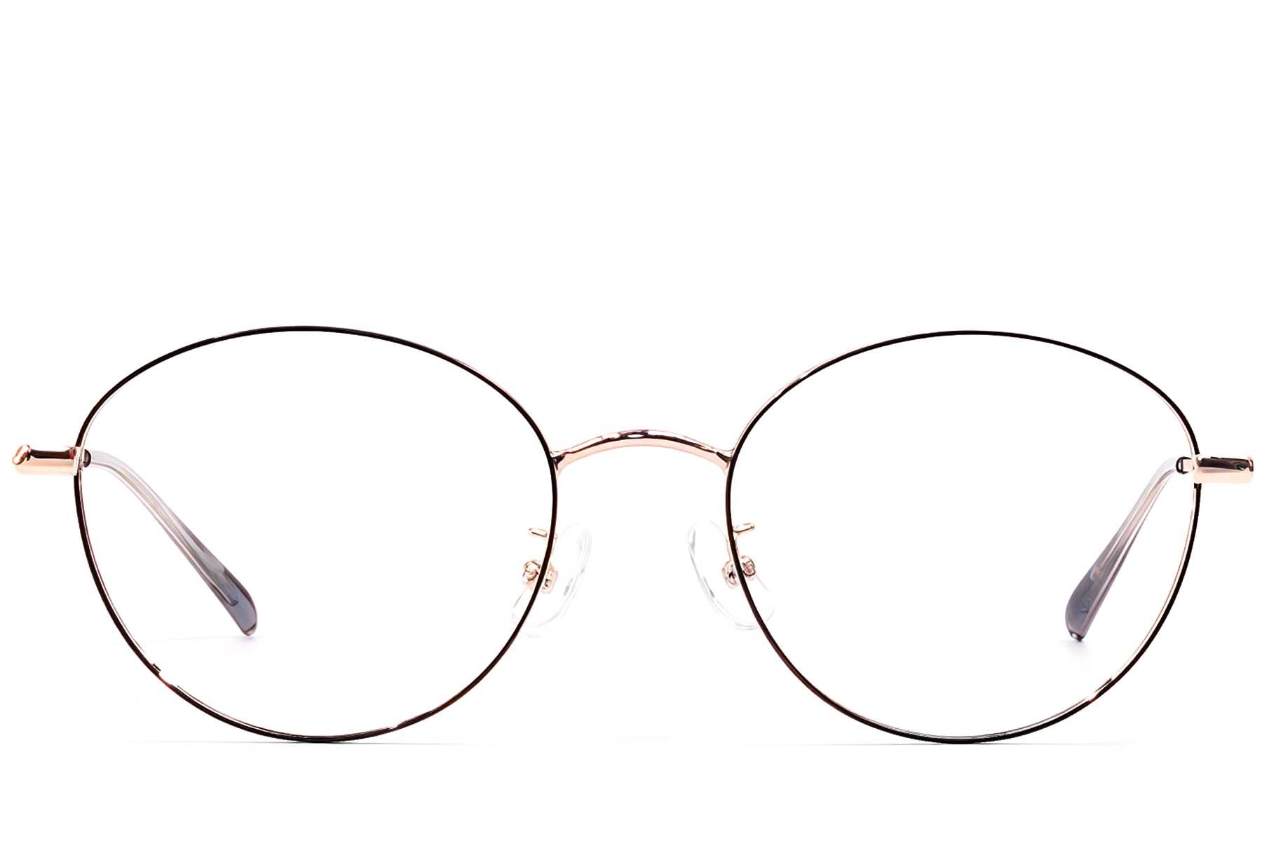Oval Black Metal Glasses #BS1924-0424