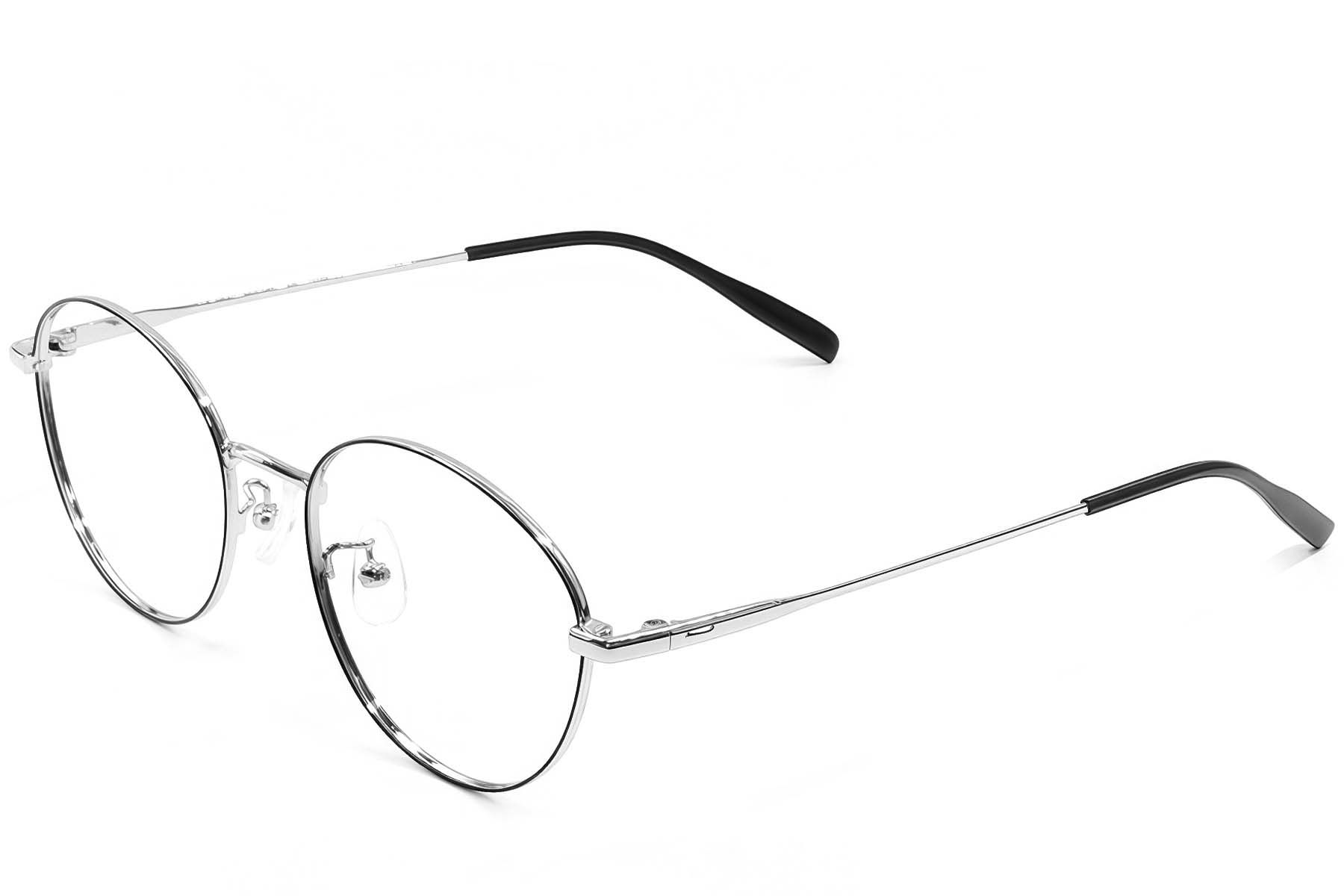Ovale zwarte metalen bril #BS1924-0425