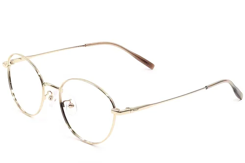 Lunettes ovales en métal doré #BS1924-0427