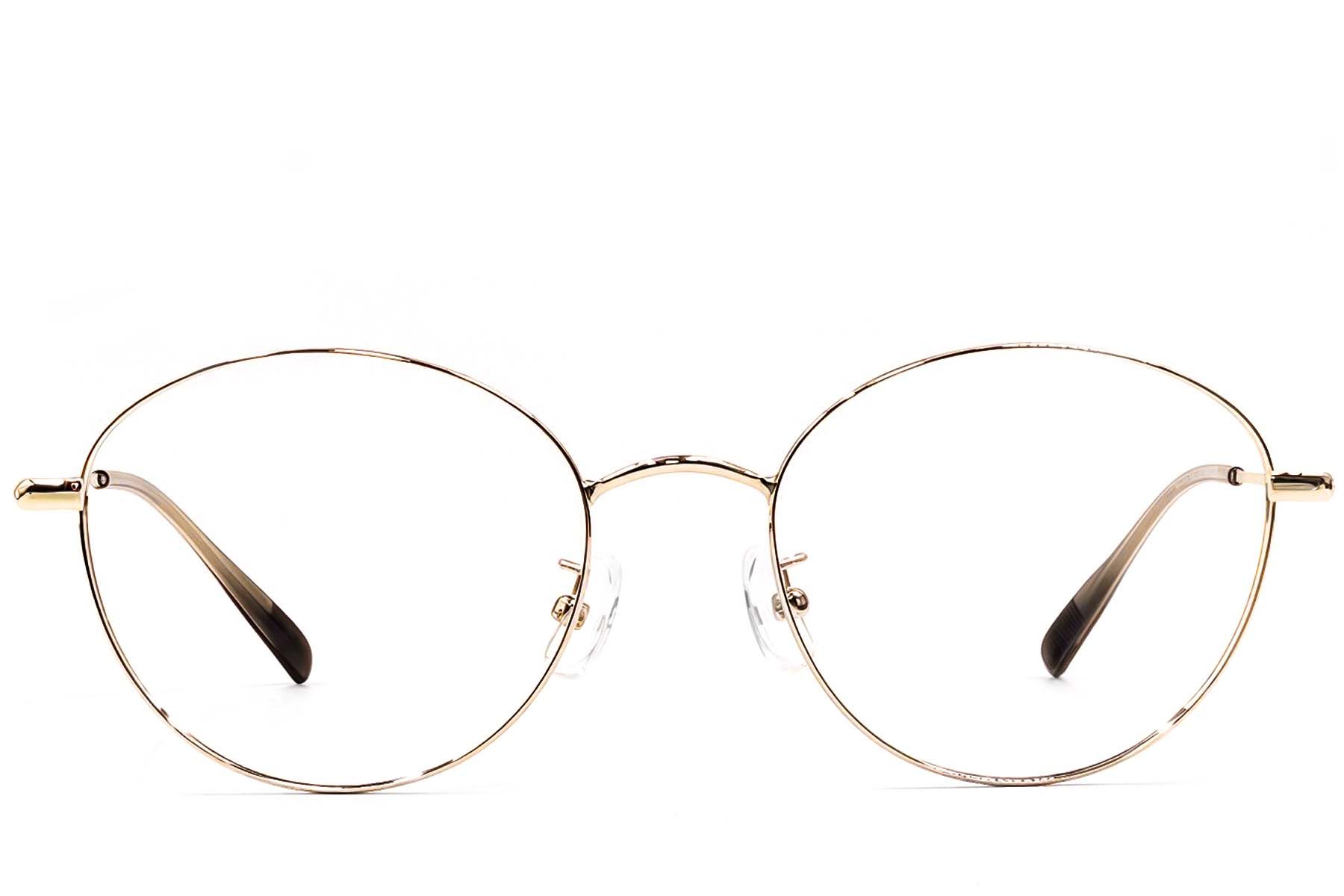 Lunettes ovales en métal doré #BS1924-0427