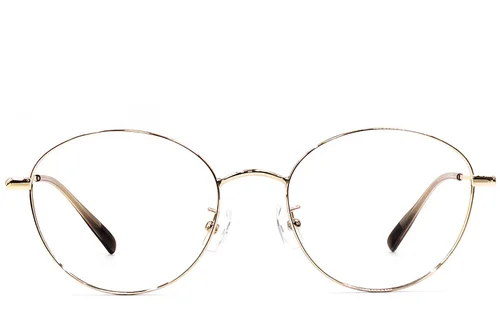 Lunettes ovales en métal doré #BS1924-0427