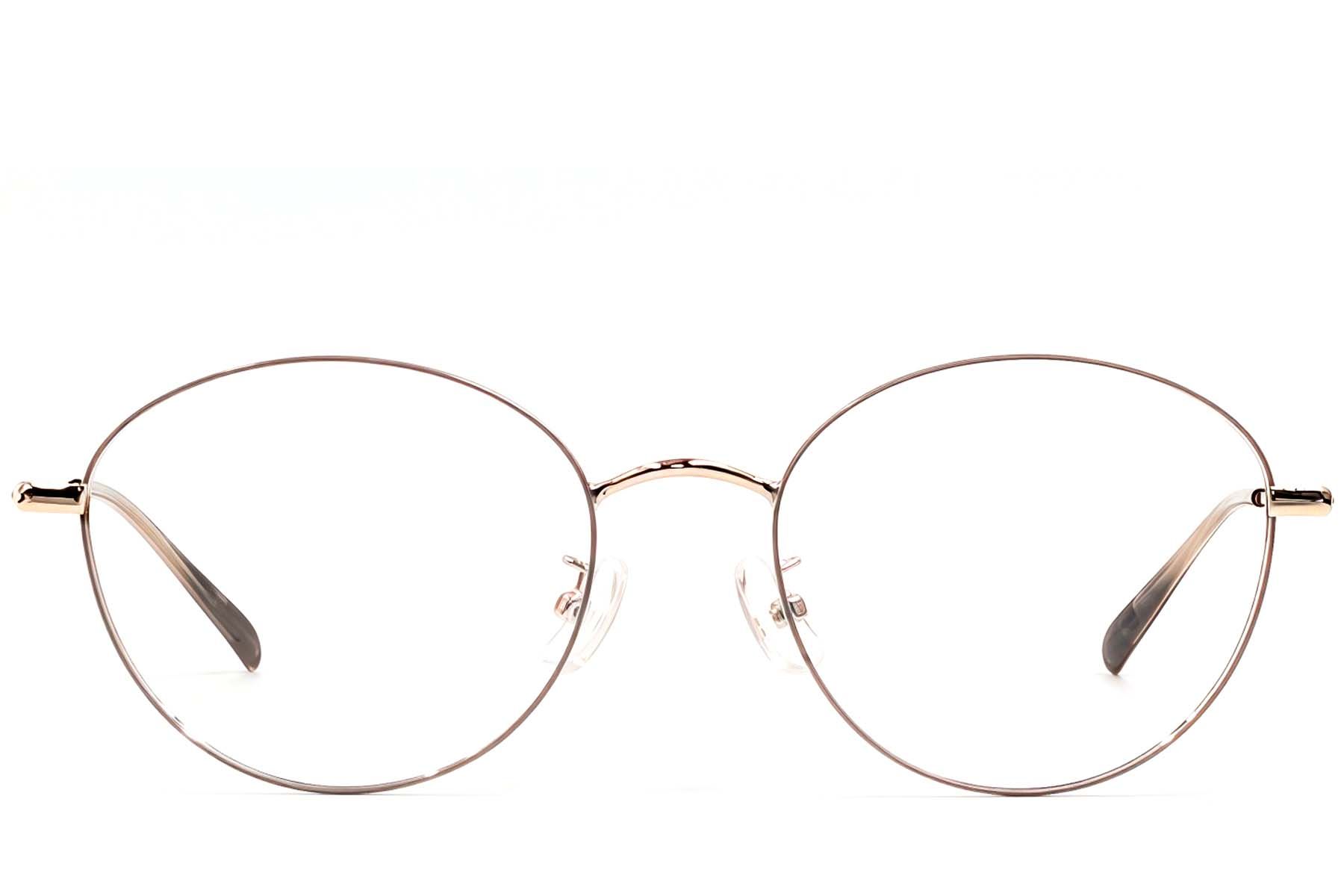 Ovale braune Metallbrille #BS1924-0428