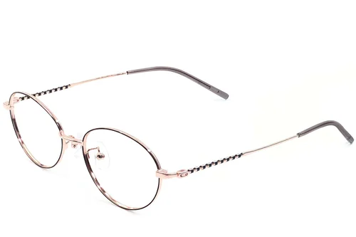 Lunettes ovales en métal noir #BS1924-0432