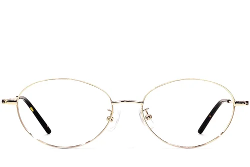 Lunettes ovales en métal doré #BS1924-0434
