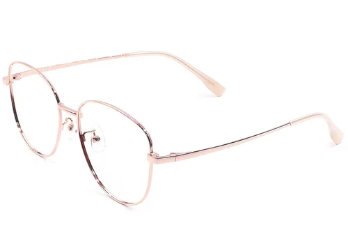 Lunettes ovales en métal rose #BS1924-0437