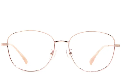 Lunettes ovales en métal rose #BS1924-0437