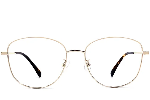 Lunettes ovales en métal doré #BS1924-0443