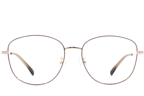 Lunettes ovales en métal marron #BS1924-0444
