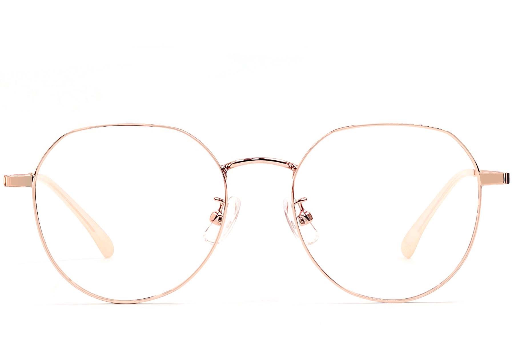 Ovale rosa Metallbrille #BS1924-0445